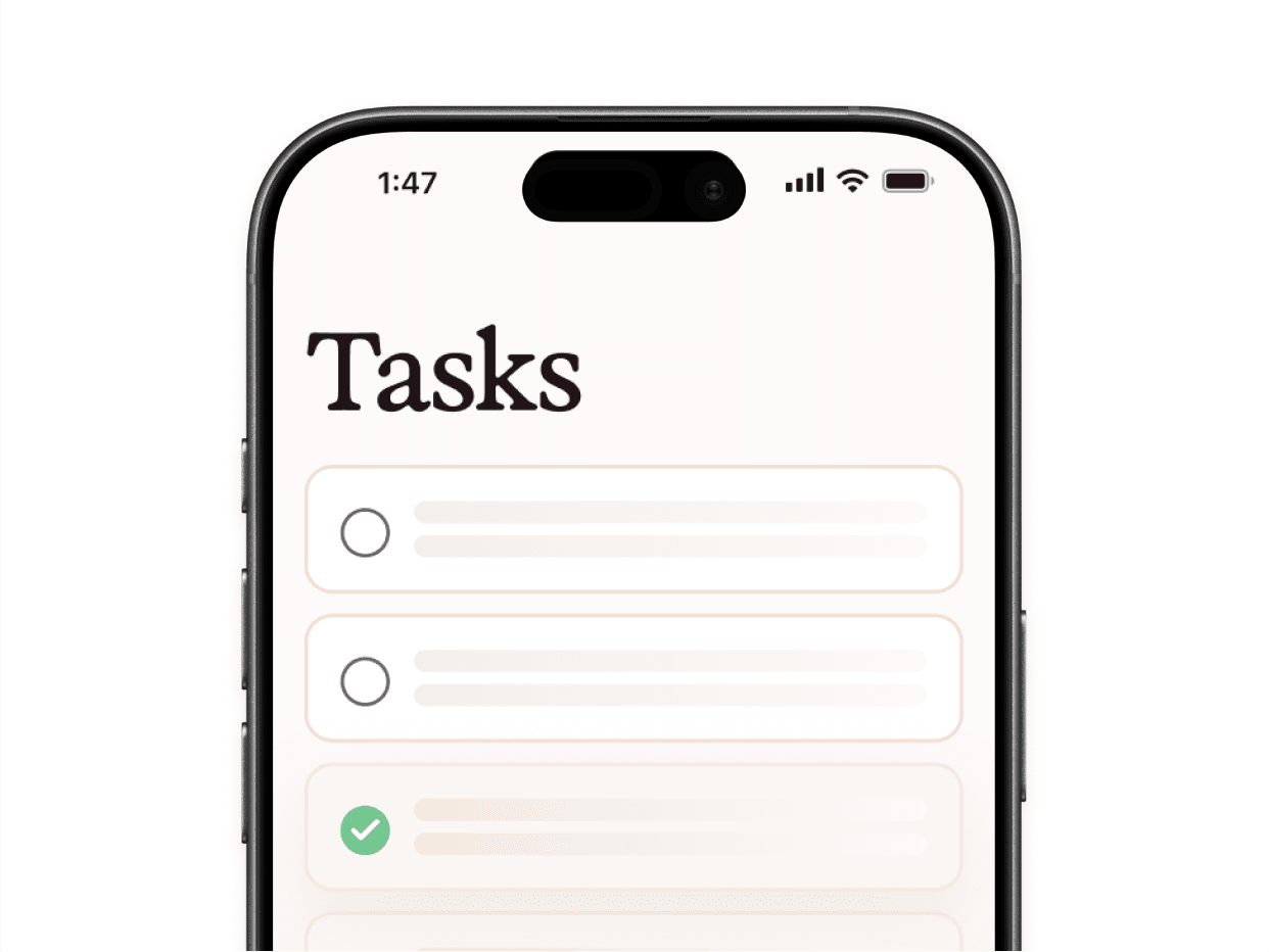 A gif showing sharing Tasks
